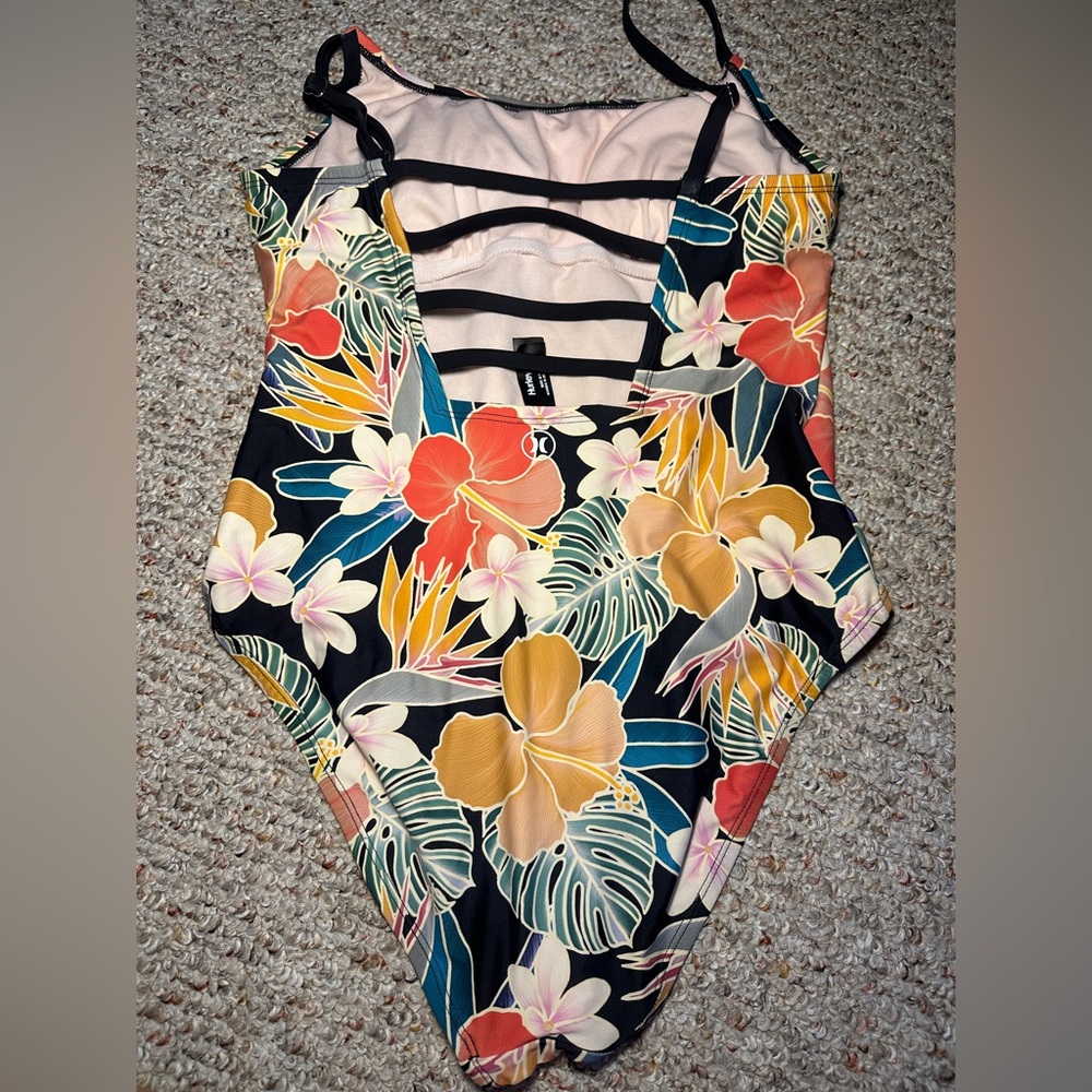 Hurley Tropical Floral Swimsuit -L - Picture 2 of 3